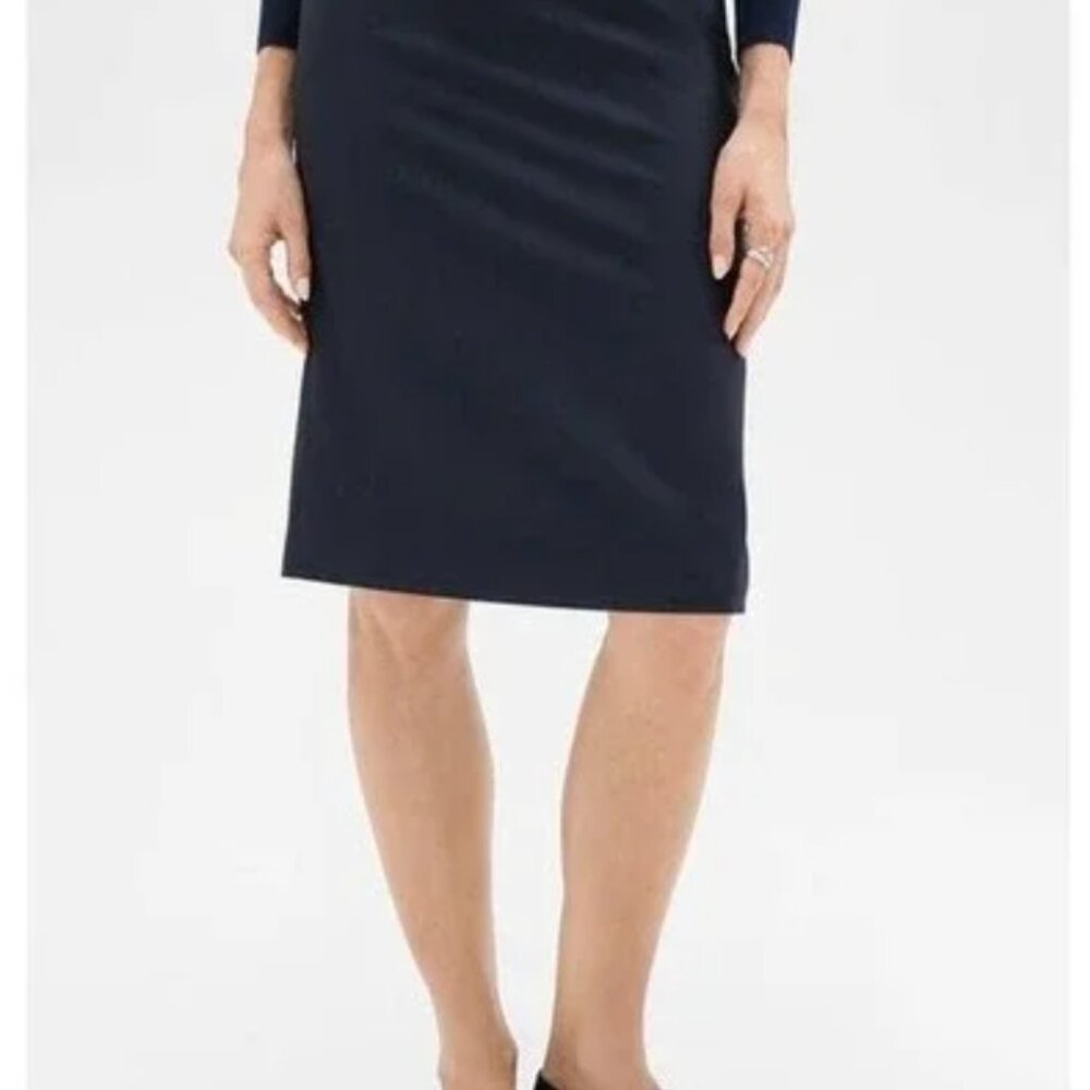 Theory Golda 2 Urban Pencil Skirt ❣️ Navy Blue, Size 0 - Picture 2 of 9